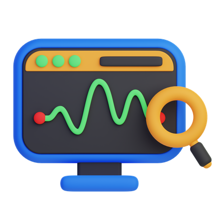 Online Health Monitoring  3D Icon