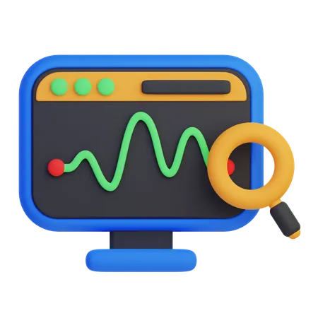 Online Health Monitoring  3D Icon