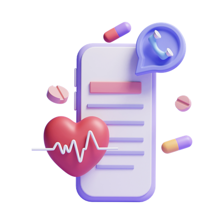 Online Healthcare  3D Icon