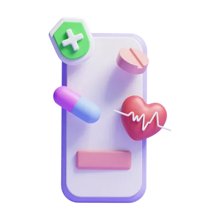 Emergency Call To Hospital For Diagnostic Health Or 3 D Medical Plus Sign With Pulse Icon 3D Icon