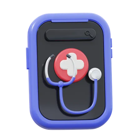 Online Healthcare app  3D Icon