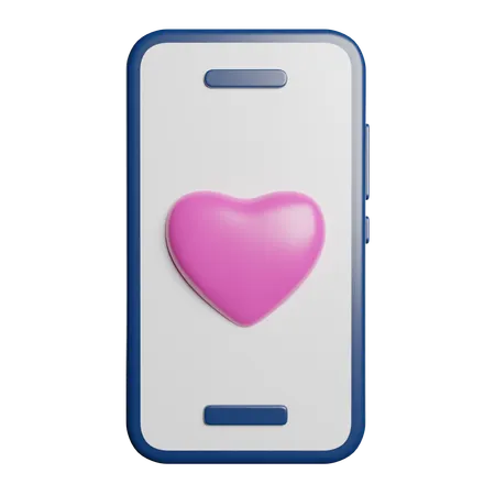 Online Heart Like  3D Icon