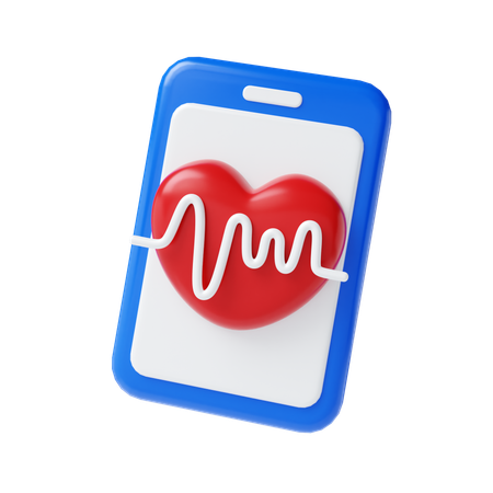 Online Heart Rate  3D Icon