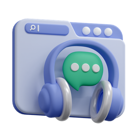 Online Helpdesk  3D Icon