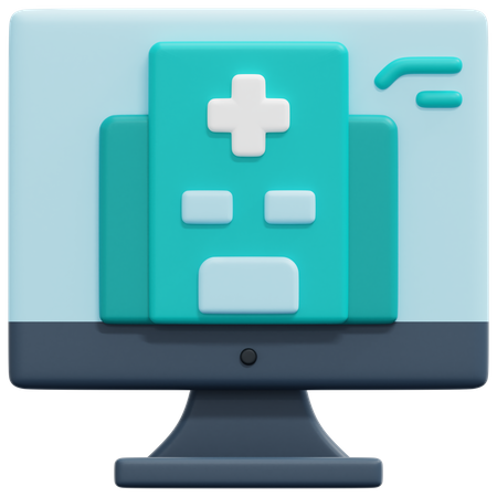 Online Hospital 3D Icon
