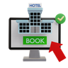 online hotel booking symbol