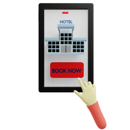 Online Hotel Booking  3D Icon