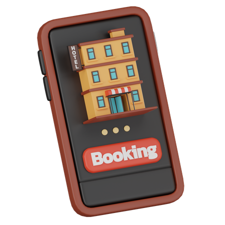 Online Hotel Booking  3D Icon