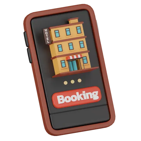 Online Hotel Booking  3D Icon