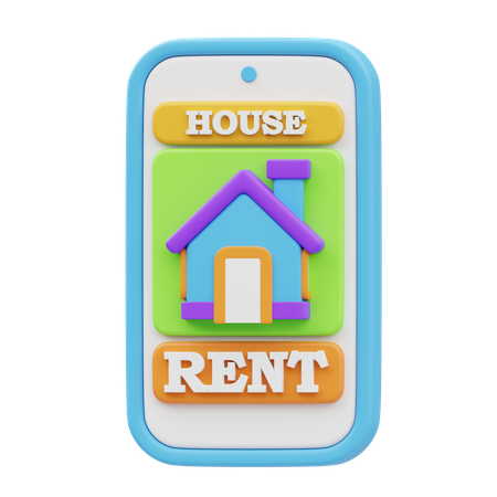 Online House Rent Listing  3D Icon