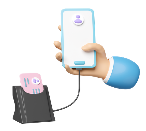 Online Id Card  3D Icon
