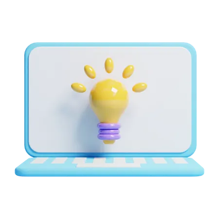 3 D Creative Business Idea Concept Icon Or 3 D Creative Bulb Icon 3D Icon