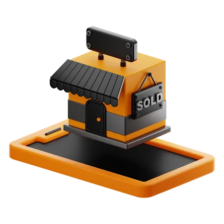 Online-Immobilienkauf  3D Icon