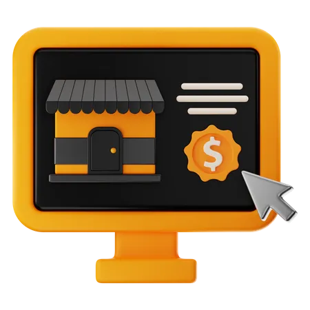 Online-Immobilienkauf  3D Icon