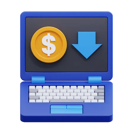 Online income  3D Icon