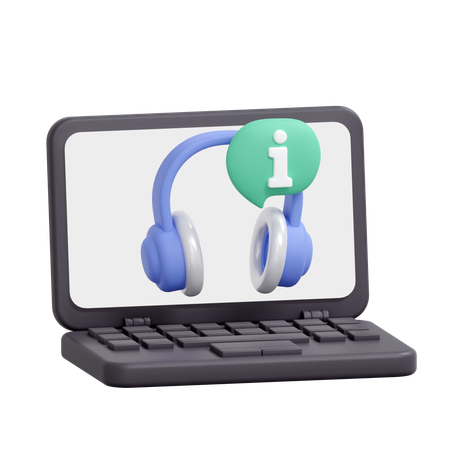 Online Information Helpdesk  3D Icon