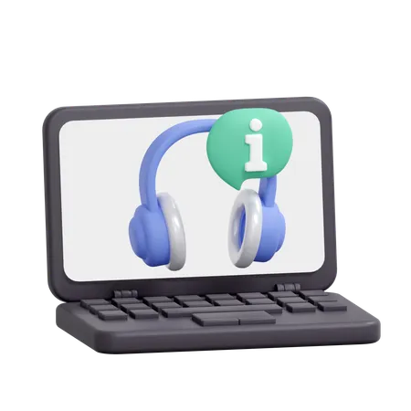 Online Information Helpdesk  3D Icon