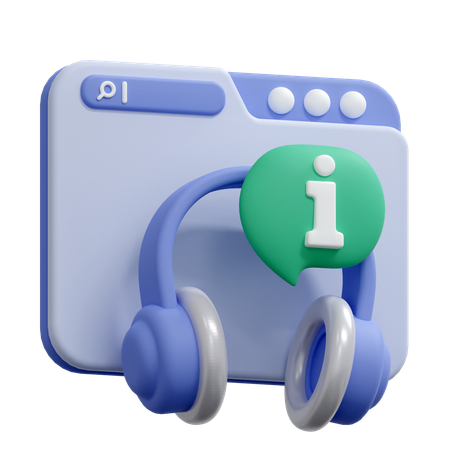 Online-Informations-Helpdesk  3D Icon