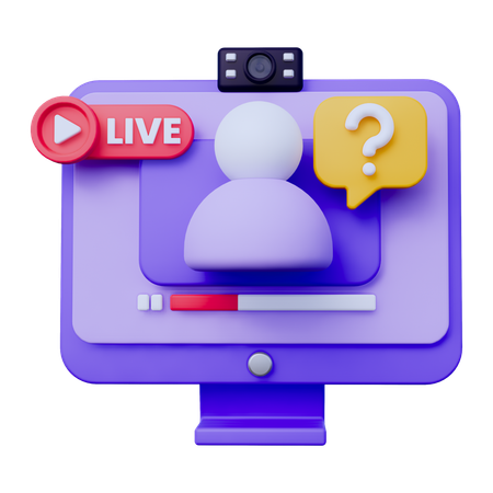 온라인 인터뷰  3D Icon