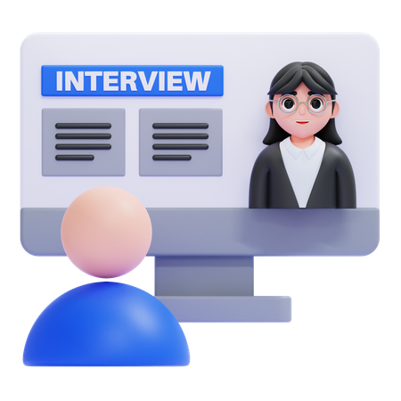 Online Interview  3D Icon