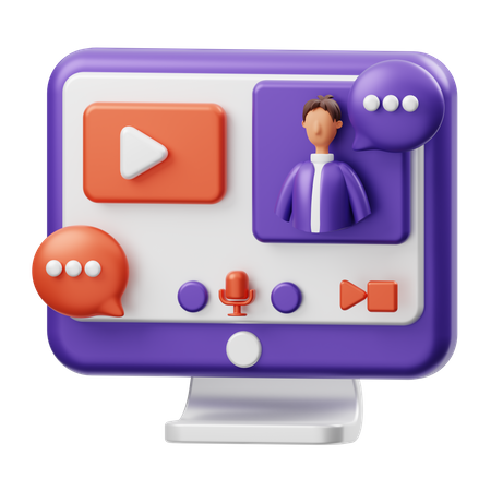 Online Interview  3D Icon