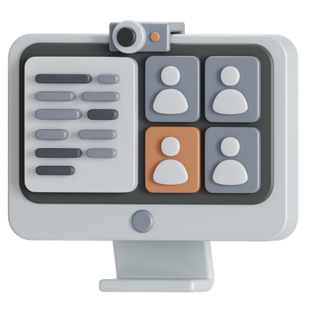 Online interview  3D Icon
