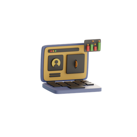 Online Investment  3D Icon