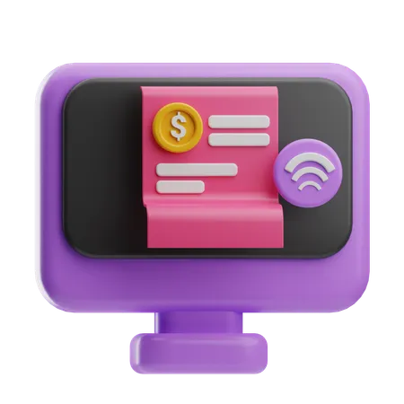 Online Invoice  3D Icon