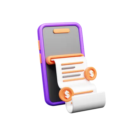 Online Invoice  3D Icon