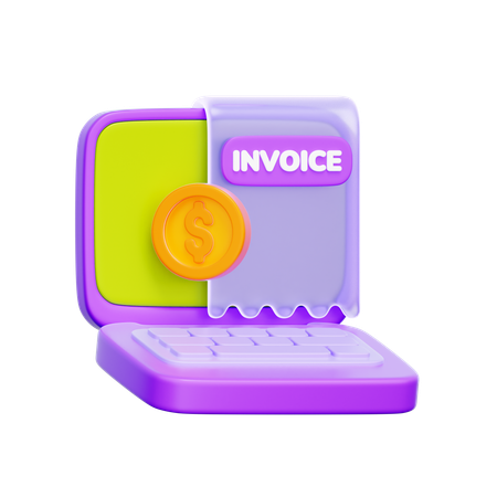 Online Invoice  3D Icon