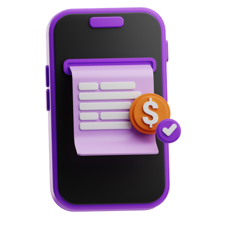 Online Invoice  3D Icon