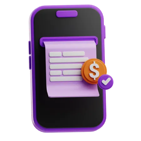 Online Invoice  3D Icon