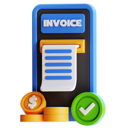 Online Invoice  3D Icon