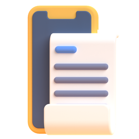 Online Invoice  3D Icon