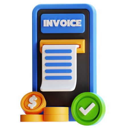 Online Invoice  3D Icon