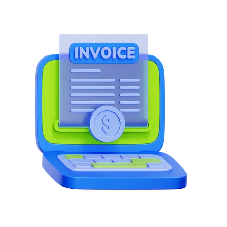 オンライン請求書支払い  3D Icon