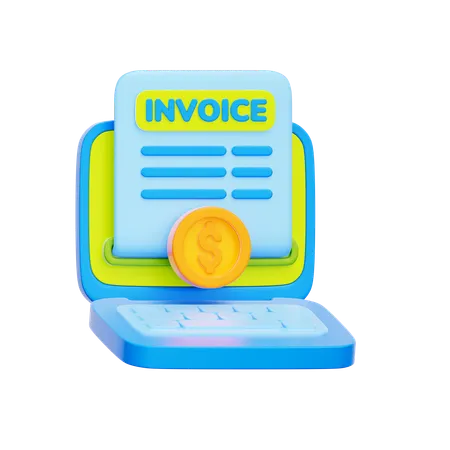 Online Invoice Payment 3D Icon