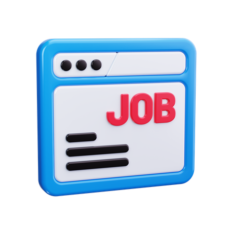 Online Job  3D Icon