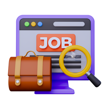 Online Job  3D Icon