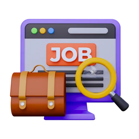 Online Job  3D Icon