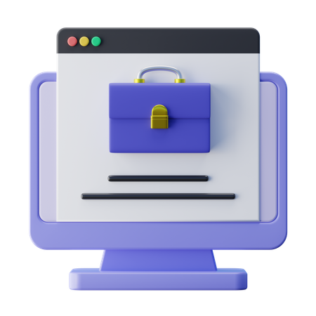 Online-Job-E-Mail  3D Icon