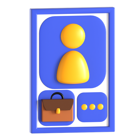 Online Job Interview  3D Icon