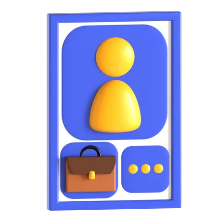 Online Job Interview  3D Icon