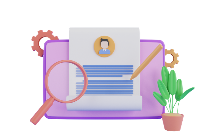 Online job search portal  3D Icon
