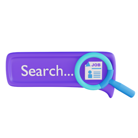 Online Job Searching  3D Icon