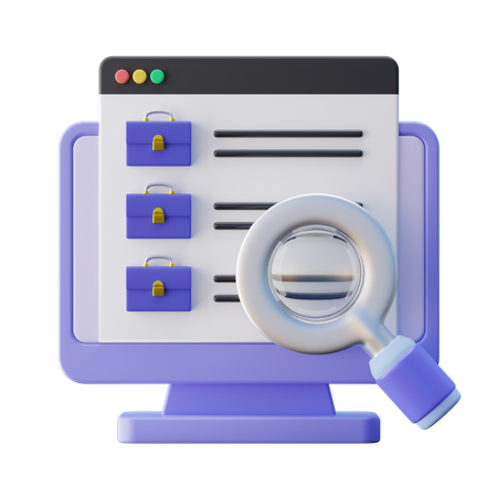 Online-Jobsuche  3D Icon
