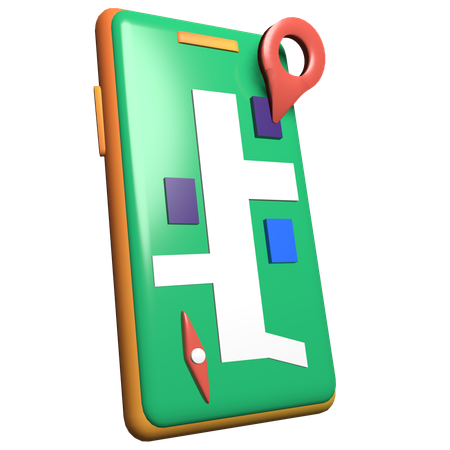 Online-Karte  3D Icon