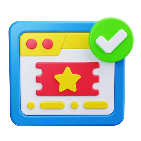 Online-Kinoticket  3D Icon