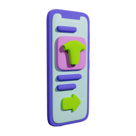 Online-Kleiderkauf  3D Icon