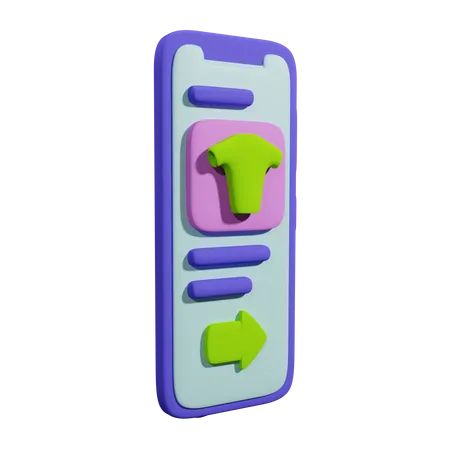 Online-Kleiderkauf  3D Icon